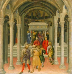 De förlamade och sjuka botade vid Sankt Nikolaus grav, 1425.