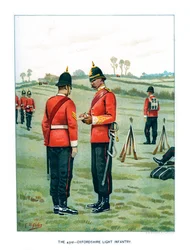 Det 43:e Oxfordshire lätta infanteriet, c1890.