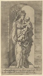 Jungfrun och barnet i en nisch, 1543.