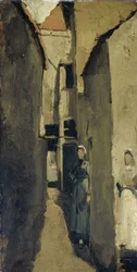 Grannskapsgatan i Haag eller Scheveningen