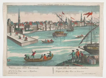 Utsikt över Ooster Oude Hoofdpoort i Rotterdam Prospect des Alten Thors zu Rotterdam (titel på objekt) Rotterdam (serietitel)
