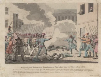 Utbrottet av den polska revolutionen i Warszawa i november 1830
