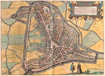 Hertogenbosch, Nederländerna - i "Civitates Orbis Terrarum" av Georg Braun, Köln 1617