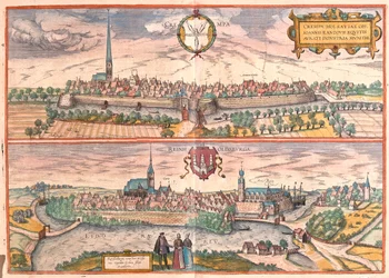 Krempe, Rendsburg, Tyskland - i "Civitates Orbis Terrarum" av Georg Braun, Köln 1617