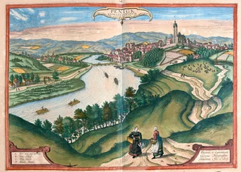 Penig, Tyskland - i "Civitates Orbis Terrarum" av Georg Braun, Köln 1617
