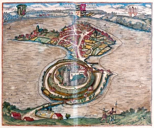Ratzeburg, Tyskland - i "Civitates Orbis Terrarum" av Georg Braun, Köln 1617