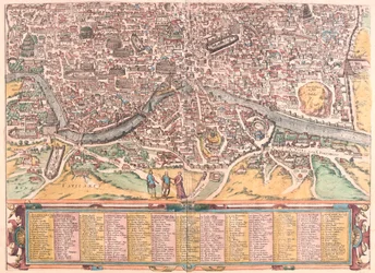 Roma, Italien - i "Civitates Orbis Terrarum" av Georg Braun, Köln 1617