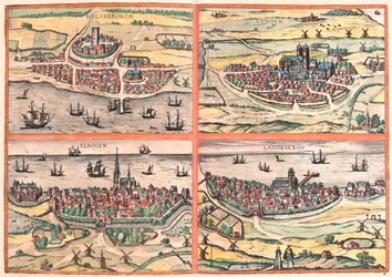 Sverige, i "Civitates Orbis Terrarum" av Georg Braun, Köln 1617