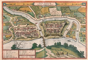 Szolnok, Ungern - i "Civitates Orbis Terrarum" av Georg Braun, Köln 1617