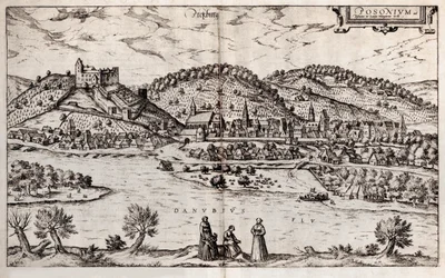 Pressburg Bratislava. Från: World Earthquake, 1588