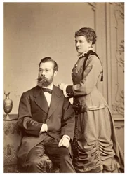 Porträtt av Hermann von Ihering med sin första hustru Anna Maria Clara Belzer Wolf.