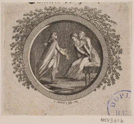 Titelvinjett till S. Richardson: "Miss Clarissa Harlowe