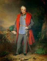 Fältmarskalk Josef greve Radetzky, överbefälhavare under fälttåget mot Italien ...