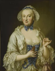 Franska: Marie-Anne-Sophie de Saxe, princesse électrice de Bavière (1728-1797) Porträtt av Maria Anna Sophia av Sachsen, kurfurstinna av Bayern (1728-1797)