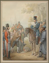 Ryska kosacker och en söner,