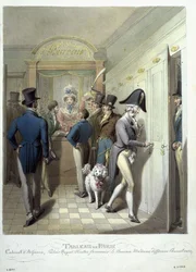 The Office of the Theatre Francais, från Tableau de Paris, 1815-30 (wc på papper)