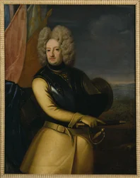 Comte Magnus Stenbock, field marechal suedois - Porträtt av greve Magnus Stenbock (1665-1717), av Schroeder, Georg Engelhard (1684-1750). Olja på duk