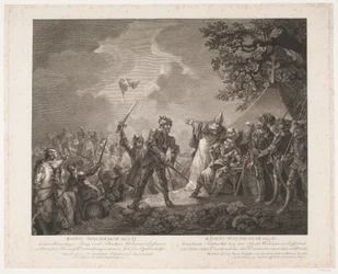 Kung Valdemar II:s berömda slag vid staden Wolmar i Lettland, 1219