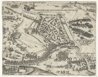 Siege of Grol av Frederik Hendrik, 1627 Stadische belager- und einnemung der stat Groll. 1627 (titel på objekt)