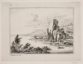Bergsdel vid en sjö
