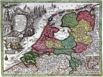 Karta över Holland