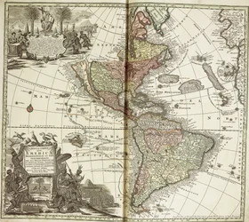 Karta över Amerika, 1744