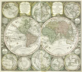 Karta över världen, 1744