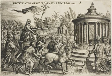 The Triumph of Chastity, tallrik två från The Triumphs of Petrarch