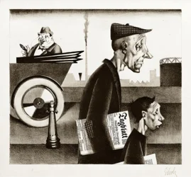 Georg Scholz, tidningsbärare (arbete kränker)