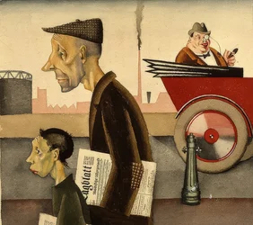 Tidningsbärare. Omkring 1921