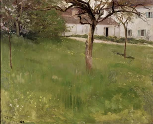 En trädgård i Grez, 1884