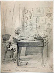 Faddei Boulgarine - Porträtt av författaren Faddei Bulgarin (1789-1859) av Timm, Vasily (George Wilhelm) (1820-1895)