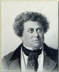 Porträtt av författaren Alexandre Dumas (1802-1870)