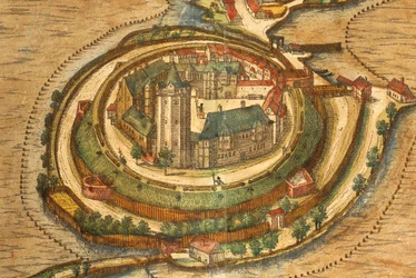 Karta över Ratzeburg från Cities of the World av Georg Braun