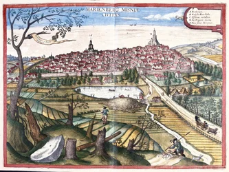 Marienberg, Sachsen, Tyskland (gravyr
