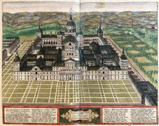 Kloster (Kung Filip II:s palats), Spanien (gravyr