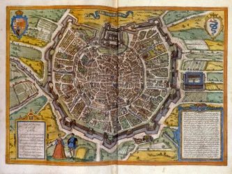 Plan de Milan och 1585 tiré de l