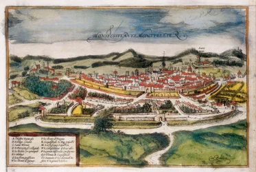 Plan över staden Montpellier