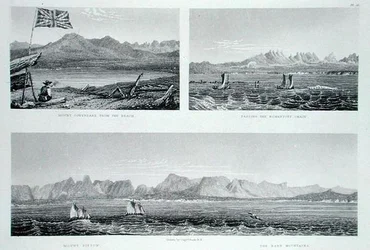 Richardsons kedja, från "Narrative of a Second Expedition to the Shores of the Polar Sea in the Years 1825-27" av Sir John Franklin (1786-1847), graverad av Edward Finden (1791-1857), publicerad 1828 (gravyr).