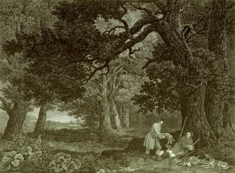 A Repose after shooting, skylt 4 (gravyr)