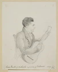 Señor Huerta från Orihuela, Valencia, spelar gitarr