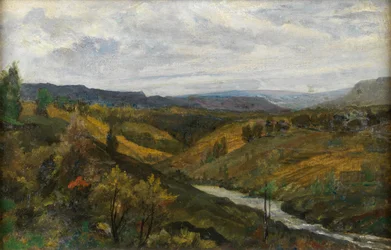Landskap (olja på dukskiva)