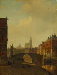 Imaginary View of Arnhem, slutet av 1830-talet (olja på träpanel)