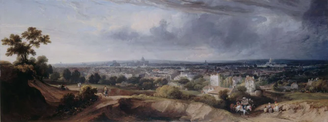 Paris, sett från Montmartres höjder, 1822.