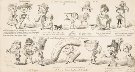 Den stora utställningen som ska komma, sannolika resultat av alla nationers industri i d..., 1850.