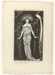 Journal des Dames et des Modes, Costumes Parisiens, 1914, nr 168: Stor aftonklänning (...)