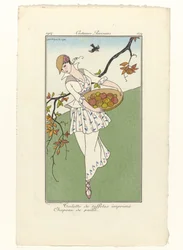 Journal des Dames et des Modes, Costumes Parisiens, 1914, nr 179: Toaletter i taft (...)