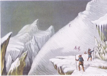 Stages in the bestigning av Mont Blanc, från British Adventure publicerad av Collins, 1947