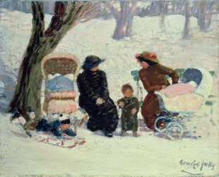 Nursemaids, High Bridge Park (olja på duk)