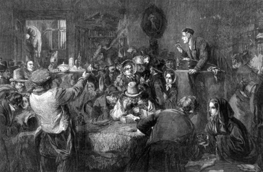 ”Auktionen, försäljningens sista dag”, Internationella utställningen, 1862